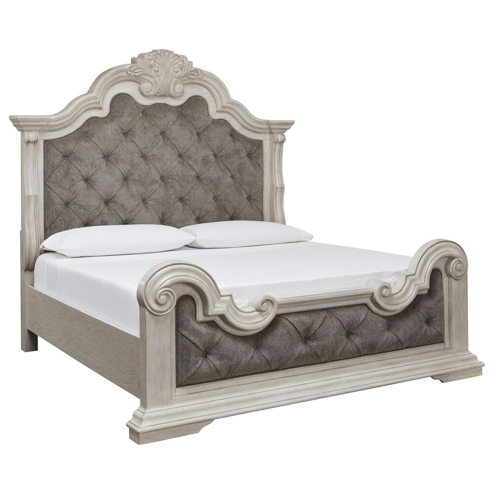 Millenium Bruchandi 4-Piece King Panel Bedroom Set in Antique White, , large