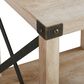 Walker Edison Barn Door Side Table in White Oak, , large