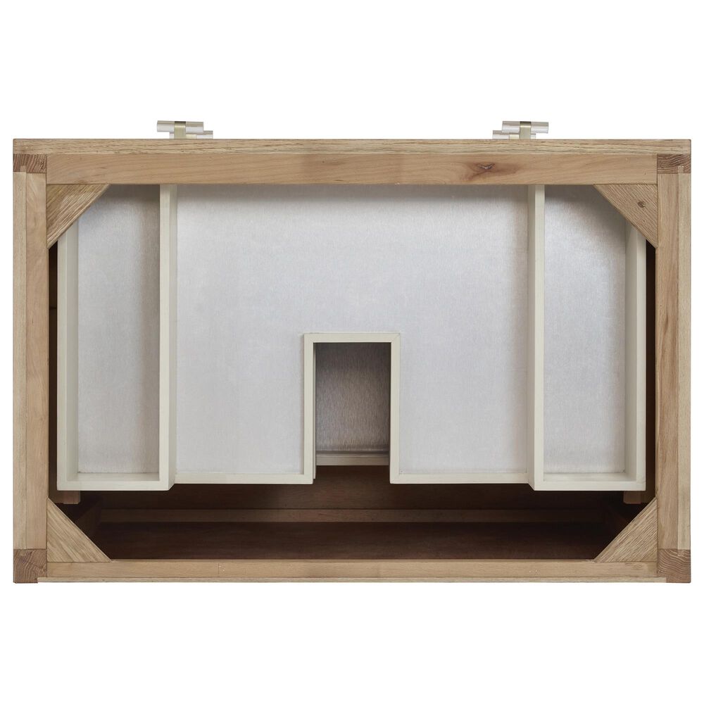 James Martin Vanities Celeste 36&quot; Single Vanity in Sun-washed Oak with Embossed Shagreen and with Single Hole 3 cm Arctic Fall Top &amp; Backsplash, , large