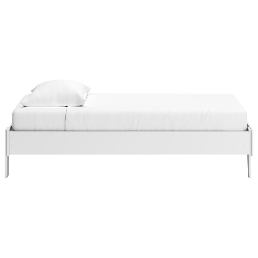 Ashley Socalle Twin Platform Bed in Matte White, , large