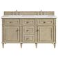 James Martin Vanities Lorelai 60" Double Vanity in Whitewashed Oak with 3 cm Ethereal Noctis Quartz Top, , large