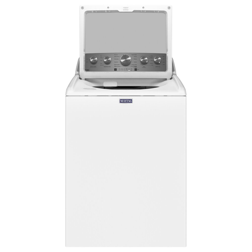 Maytag 4.8 Cu. Ft. Top Load Washer and 7 Cu.Ft. Electric Dryer Laundry Pair in White, , large
