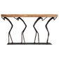 TimberHaus Atlas Small Console Table in Natural and Black, , large