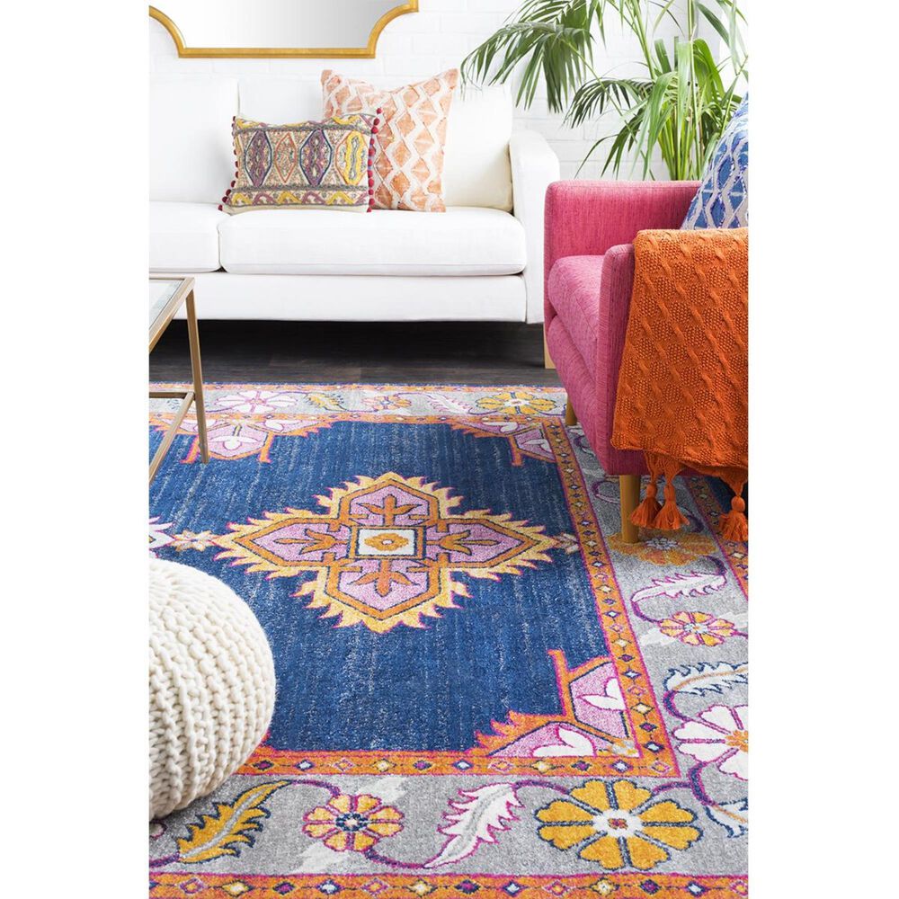 Surya Harput HAP-1037 7&#39;10&quot; x 10&#39;3&quot; Blue and Gray Area Rug, , large