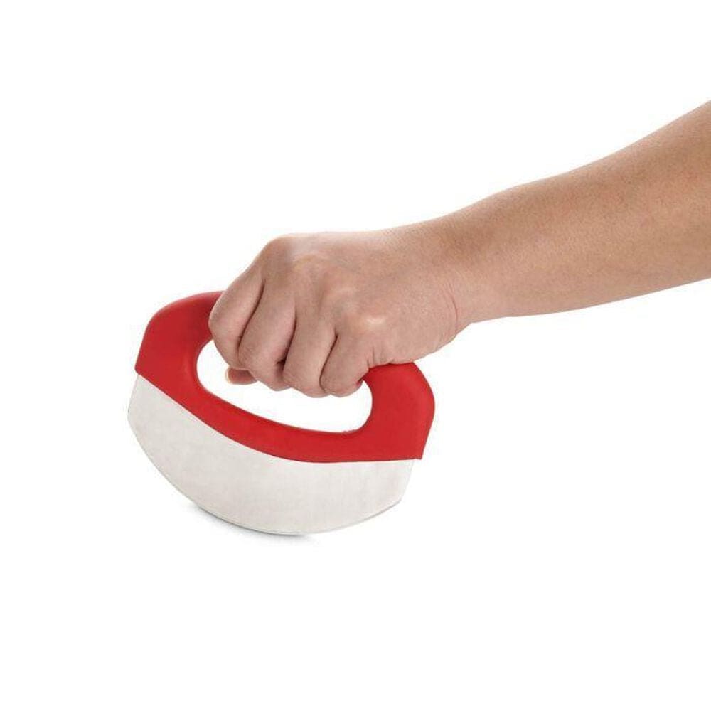 HIC Kitchen Soft-Grip Rocking Salad and Herb Chopper in Dark Red, , large