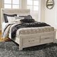 Ashley Bellaby Queen Storage Bed In Whitewash, , large
