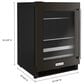 KitchenAid 24" Beverage Center with Left Hinge and Metal-Front Racks in Black Stainless Steel, , large
