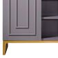James Martin Vanities Alicante 39.5" Single Bathroom Vanity in Grey Smoke and Radiant Gold with 5 cm White Glossy Resin Top and Rectangular Sink, , large