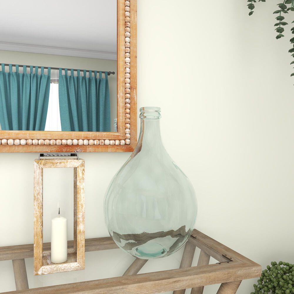 Maple and Jade 17&quot; x 11&quot; Farmhouse Glass Vase in Clear, , large