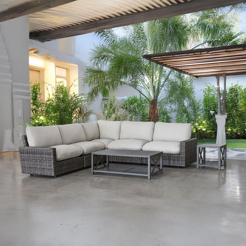 Summit Home St. Thomas 5-Piece Patio Sectional in Gray, , large
