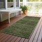 Dalyn Rug Company Soft Essentials Solid Olive 2"3" x 7"6" Indoor/Outdoor Runner, , large