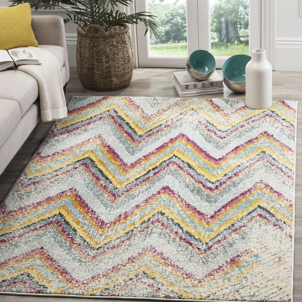 Safavieh Monaco MNC220F 4&#39; x 5&#39;7&quot; Multicolor Area Rug, , large