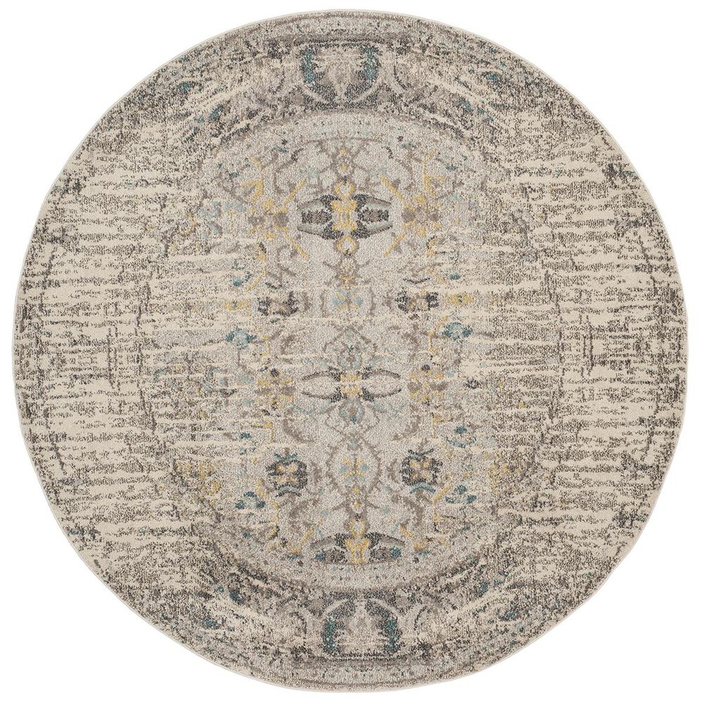Safavieh Monaco MNC209G-9R 9&#39; Round Grey/Multi Area Rug, , large