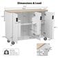 HOMLUX 51" Kitchen Island with Drop Leaf in White Ash, , large