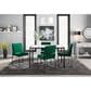 LumiSource Fuji Side Chair with Green Cushion in Black (Set of 2), , large