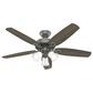 Hunter Builder Plus 52" Ceiling Fan with Lights in Matte Silver, , large