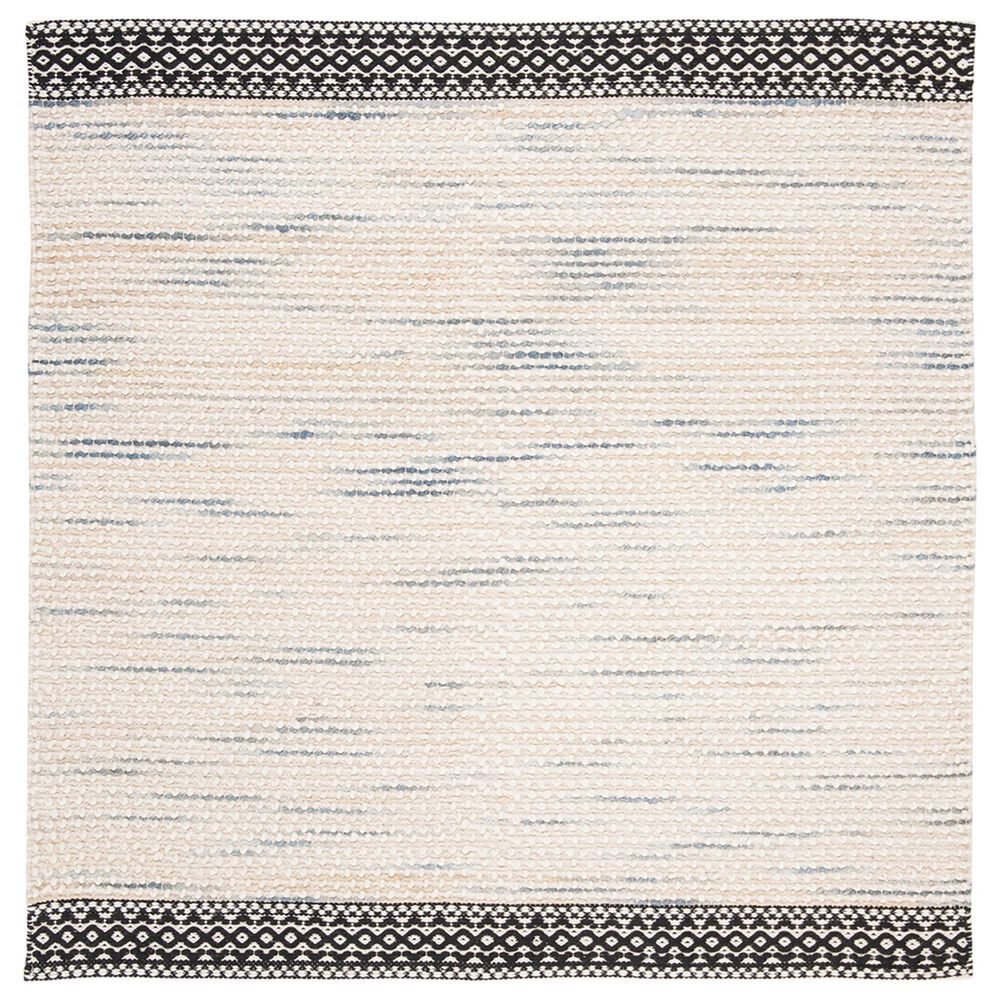 Safavieh Natura 6" Square Black and Ivory Area Rug, , large