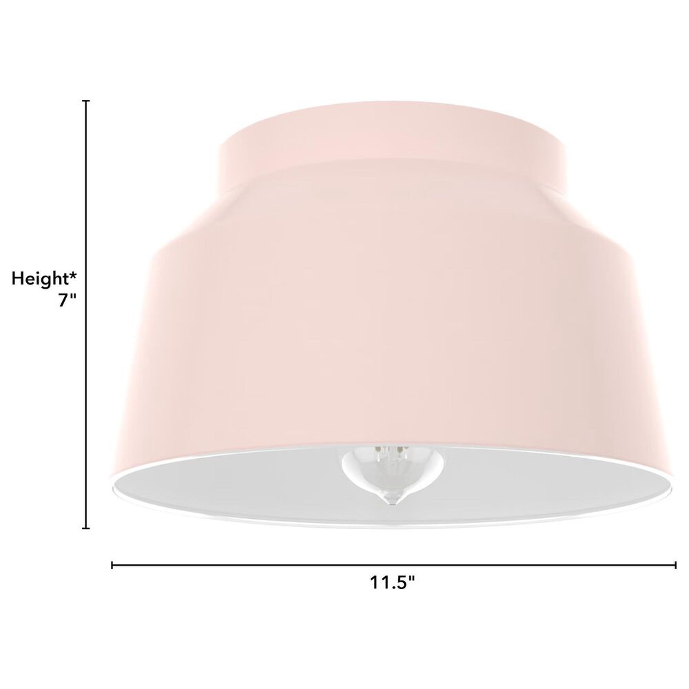 Hunter Cranbrook 1-Light Flush Mount in Blush Pink, , large