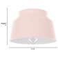 Hunter Cranbrook 1-Light Flush Mount in Blush Pink, , large