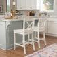 Linon Home Decor Torino X-Back Counter Stool in White, , large