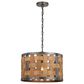 Vaxcel Norwood 1-Light Pendant in Vintage Steel and Distressed Wood, , large