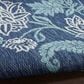 Nourison Garden Oasis GOA03 Navy 9" x 12" Indoor/Outdoor Area Rug, , large