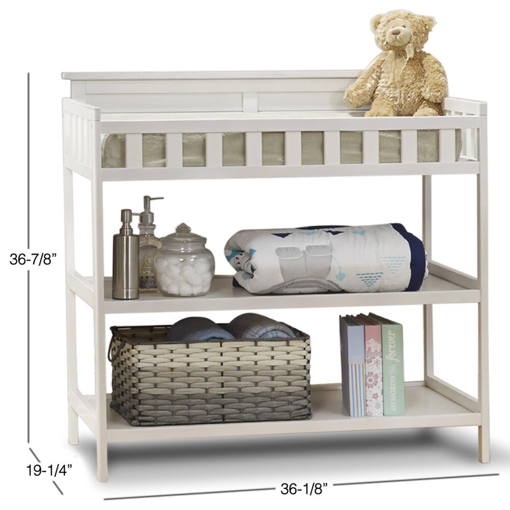 Sorelle Farmhouse Dressing Table in Weathered White NFM