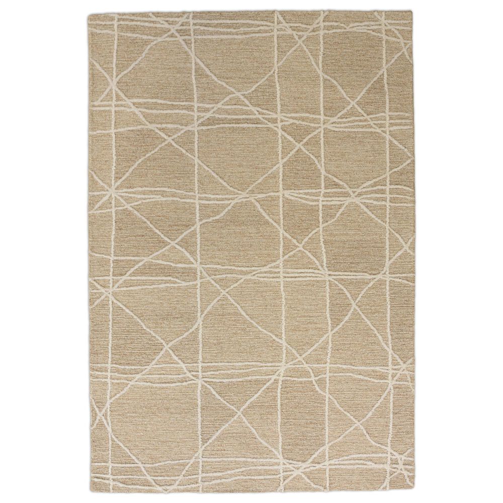 RIZZY Quinn Striped Brown and Taupe 5" x 7"6" Area Rug, , large