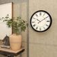 Maple and Jade 20" Decorative Wall Clock in Matte Black and White, , large
