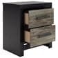 Ashley Broachmyn 2 Drawer Nightstand in Rustic Gray and Matte Black, , large