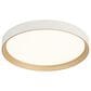 Vaxcel Darien 1-Light Flush Mount in White and Gold, , large