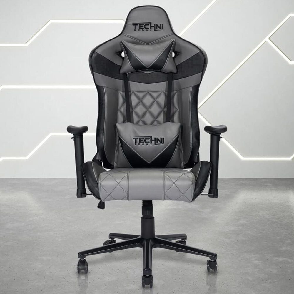Techni Sport GamerXL Gaming Chair in Grey and Black, , large