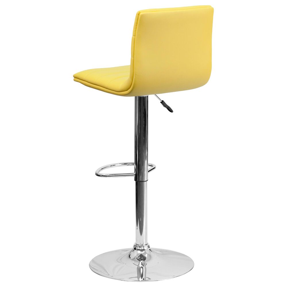 Flash Furniture Adjustable Barstool in Yellow, , large