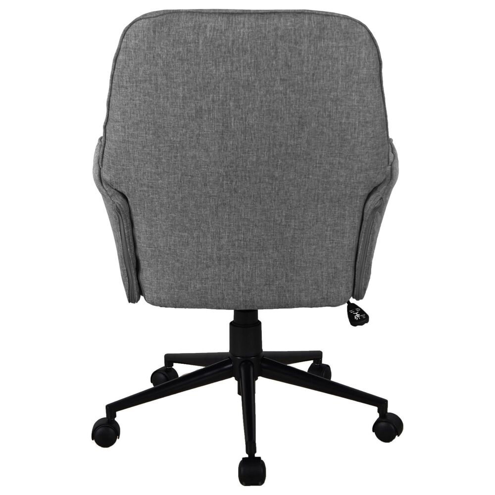 Rta Products Llc Modern Upholstered Tufted Office Chair with Arms in Grey, , large