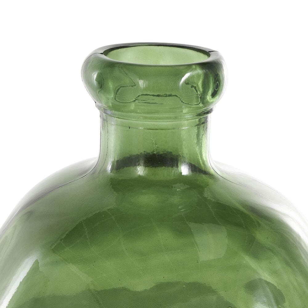 Maple and Jade Wide Spanish Bottle Neck Ombre Decorative Vase in Green, , large