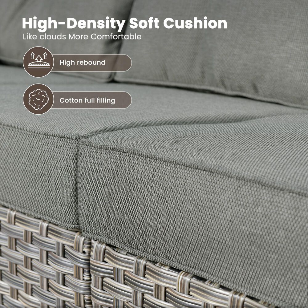 HOMLUX Outdoor Arm Chair in Dark Gray (Set of 2), , large