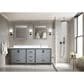 Lexora Home Ziva 80" Double Bathroom Vanity in Dark Grey with 2 cm White Cultured Marble Top and Rectangular Sinks, , large