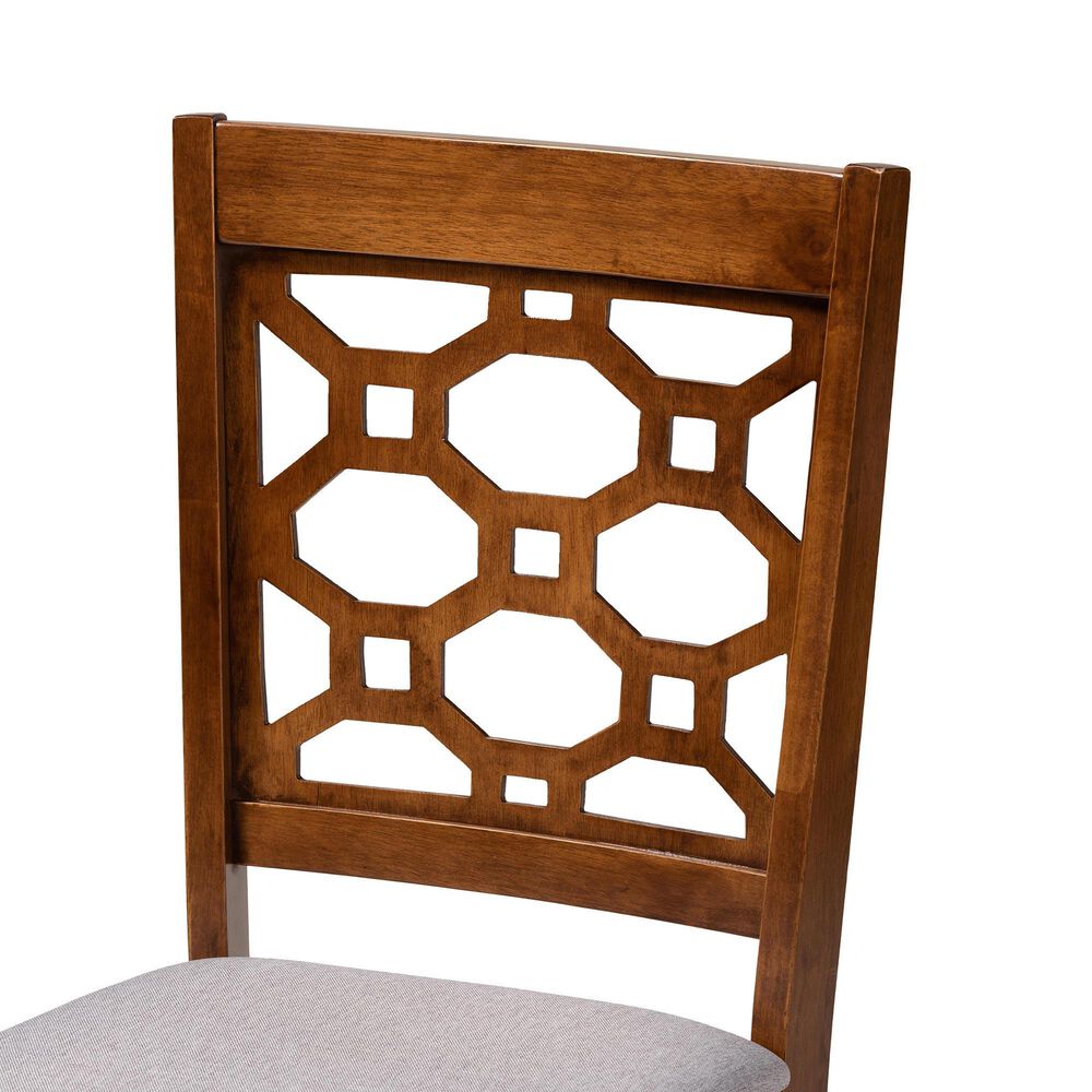 Baxton Studio Peter Side Chair in Walnut Brown (Set of 4), , large