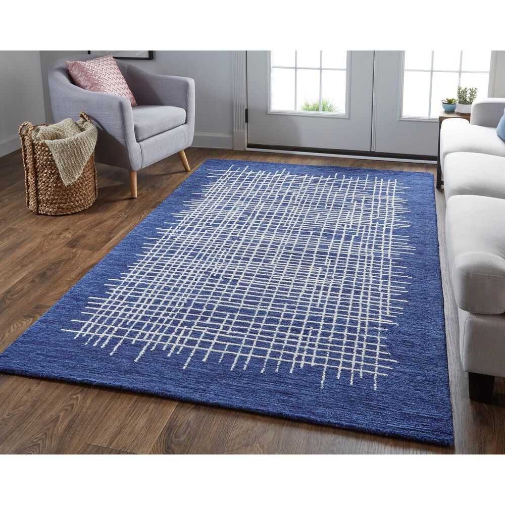 Feizy Maddox 5&#39; x 8&#39; Navy Area Rug, , large