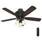 Hunter Promenade 54" Ceiling Fan with Lights in Brittany Bronze, , large