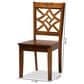 Baxton Studio Nicolette Side Chair in Walnut Brown (Set of 2), , large