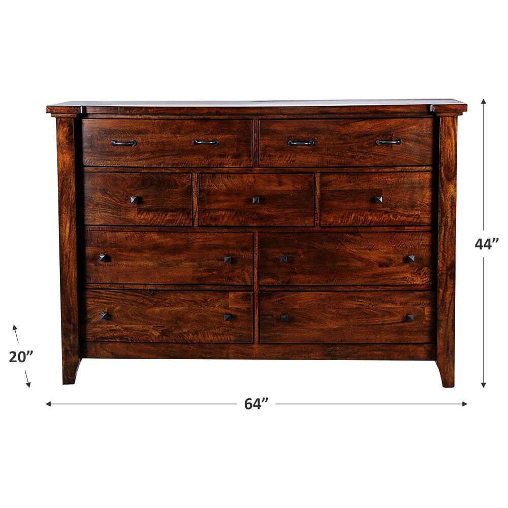 Napa Furniture Design Whistler Retreat 9-Drawer Dresser in Dark Mango, , large