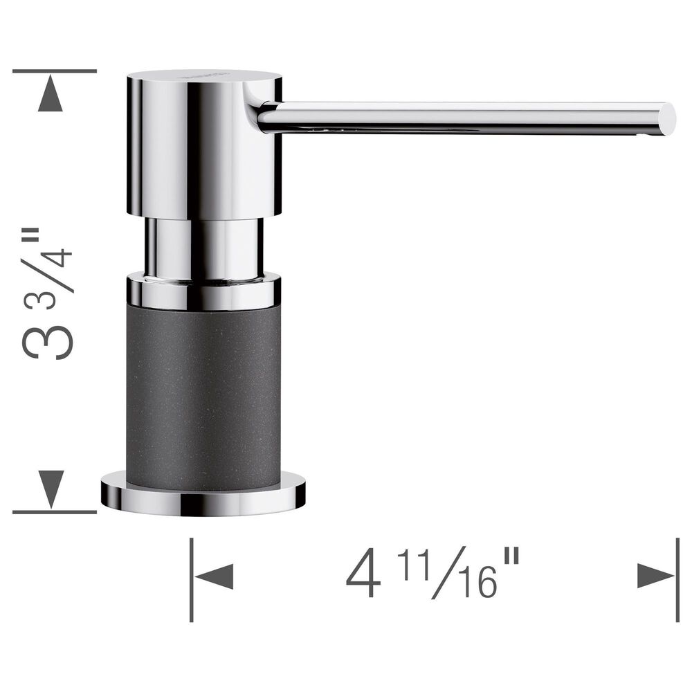 Blanco Lato Soap Dispenser in Chrome and Anthracite, , large