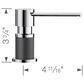 Blanco Lato Soap Dispenser in Chrome and Anthracite, , large