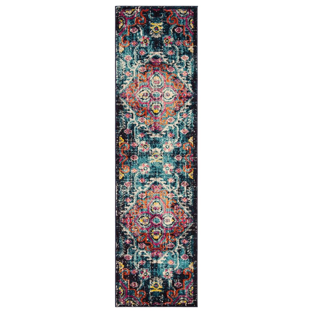 Safavieh Monaco MNC252J-28 2"2" x 8" Blue/Fuchsia Runner, , large
