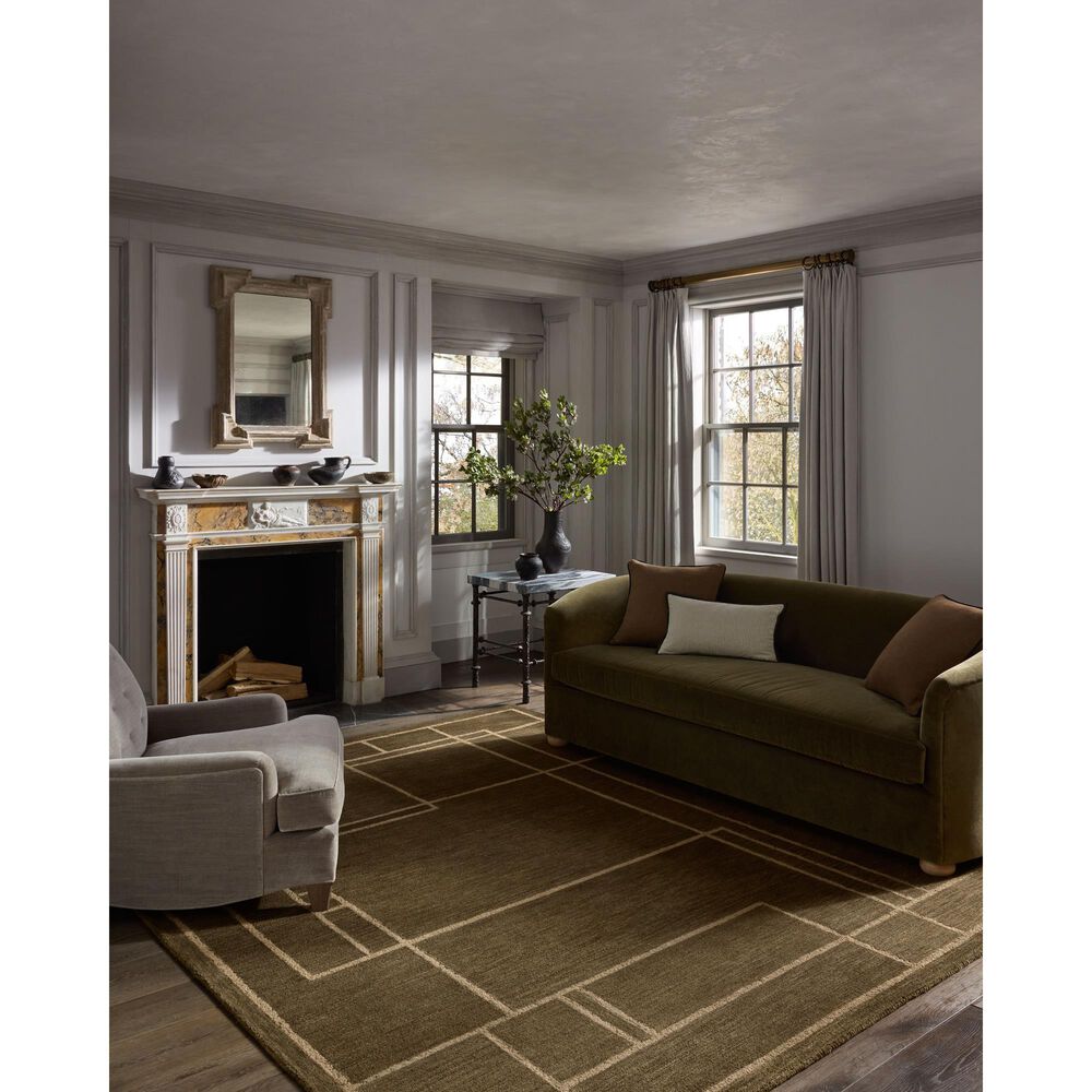 Loloi Barrow Olive and Natural 7&#39;9&quot; x 9&#39;9&quot; Area Rug, , large