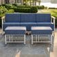Sunwell Garden 3-Piece Patio Chat Set in Blue, , large