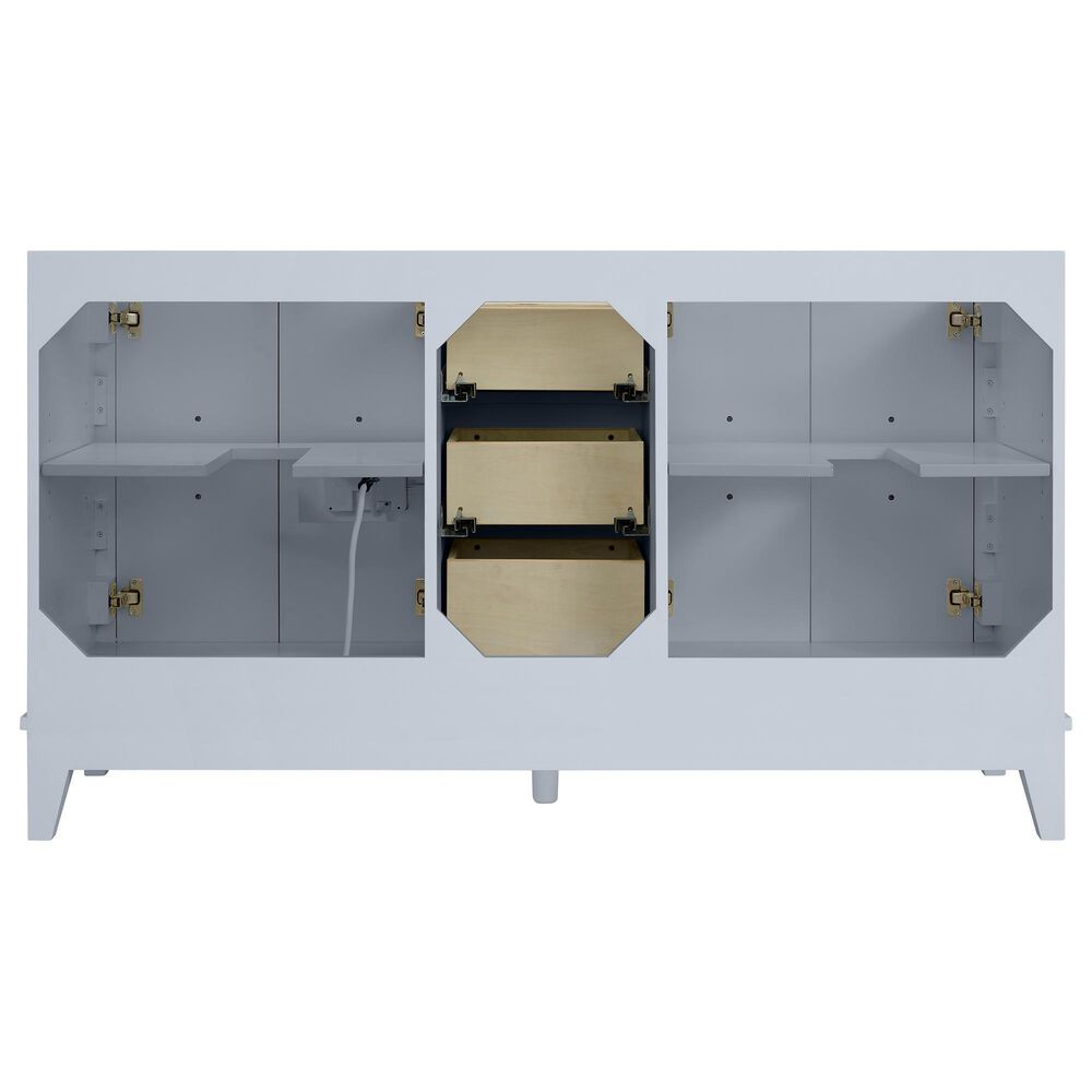 37B Fenwick 60" Double Bathroom Vanity in Soft Blue with Glossy White Composite Stone Top and Backsplash, , large