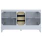 37B Fenwick 60" Double Bathroom Vanity in Soft Blue with Glossy White Composite Stone Top and Backsplash, , large