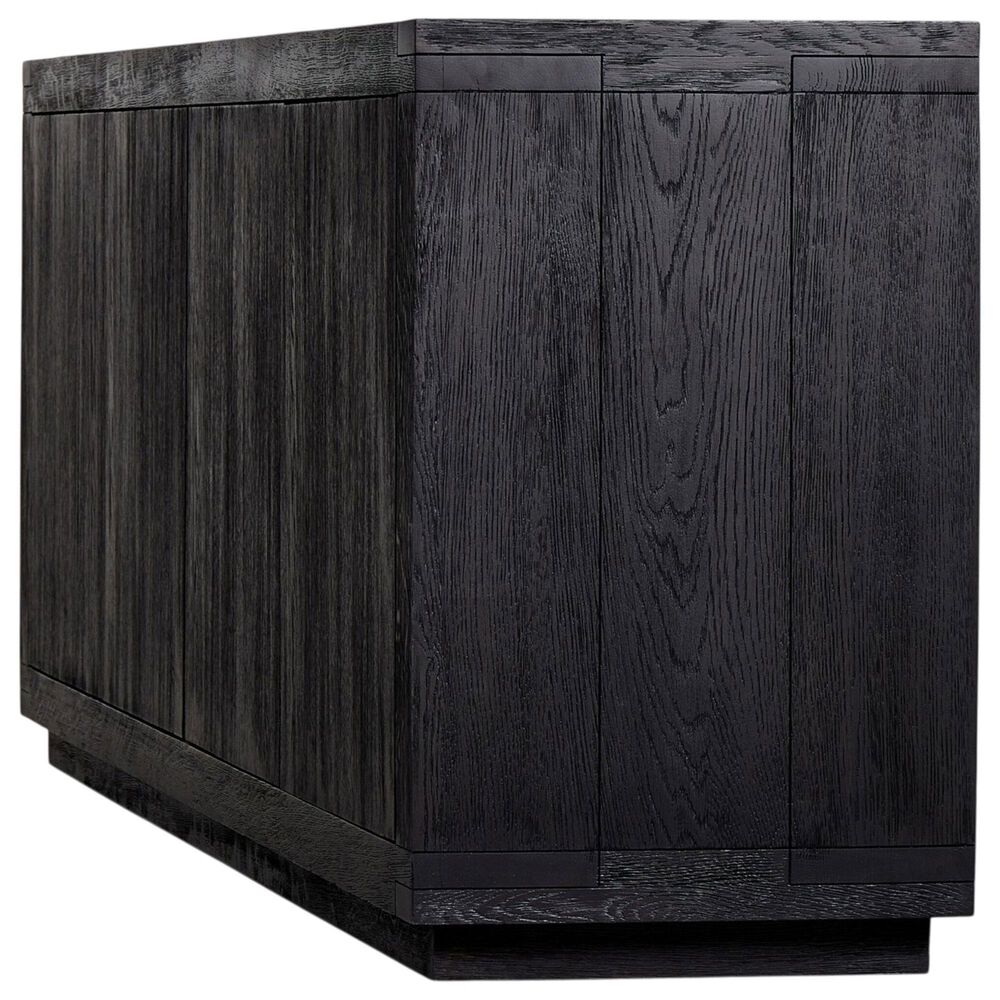 Four Hands Bennett Warby 4-Door Sideboard in Worn Black Oak, , large